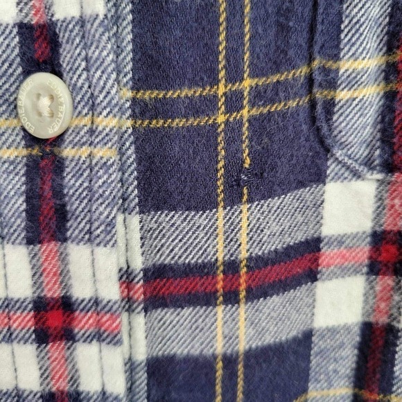 Eddie Bauer Flannel Shirt Women's Plus 2XL Blue Red Plaid Long Sleeve Button Up - Picture 5 of 8